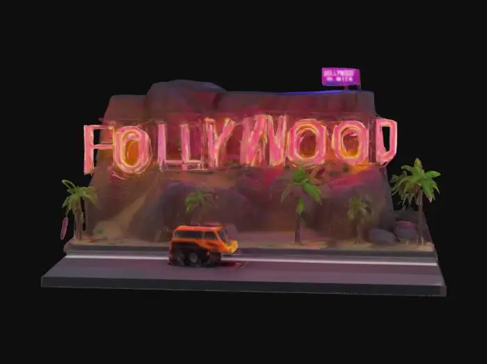 3D model for [California] Neon Hollywood Dreams, #AroundTheWorld#
