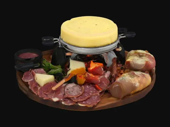 3D model for [Switzerland] Raclette with delicious charcuterie, #AroundTheWorld#