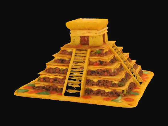3D model for [Mexico] Chichén Itzá as a taco casserole, #AroundTheWorld#