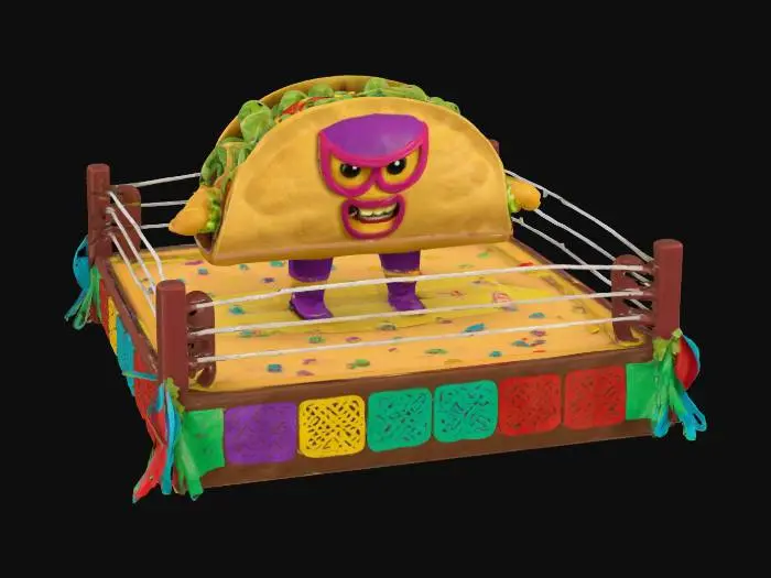 3D model for [Mexico] Taco Wrestler Fiesta, #AroundTheWorld#