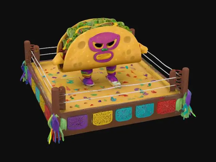 3D model for [Mexico] Taco Wrestler Fiesta, #AroundTheWorld#