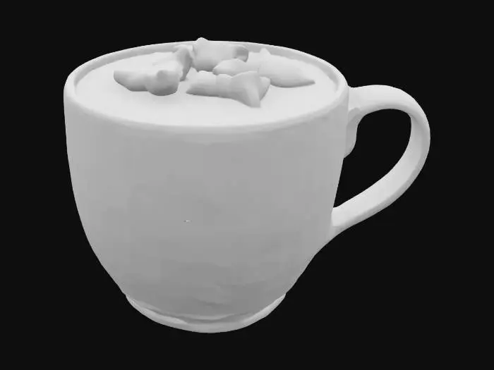 3D model for [Space] a galaxy cup of hot cocoa with stars and moon marshmallows, #AroundTheWorld#
