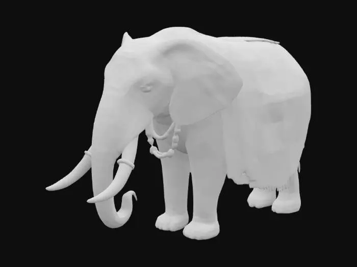 3D model for [Kenya] Ultra Realistic, Hyper Detailed, Elephant wearing Maasai Traditional Garments, #AroundTheWorld#