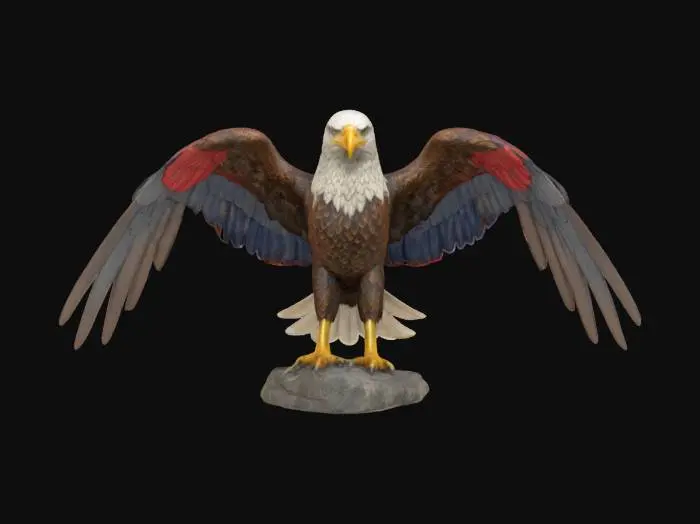 3D model for [United States] Ultra Realistic, Hyper Detailed, Patriotic American-Dressed Bald Eagle, #AroundTheWorld#