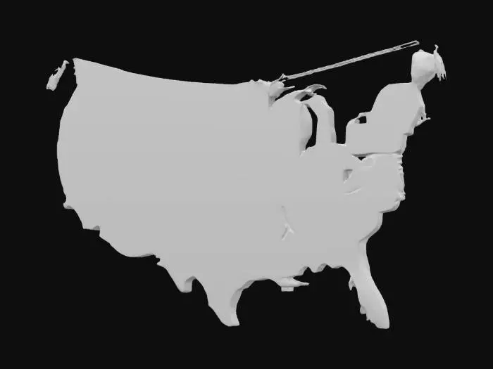 3D model for [United States] the united states of america as a quilt, #AroundTheWorld#