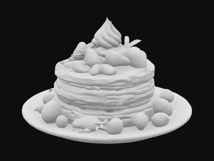 3D model for [France], Highly Detailed, Ultra Realistic, a delicious stack of detailed crepes with different fillings in each layer, #AroundTheWorld#