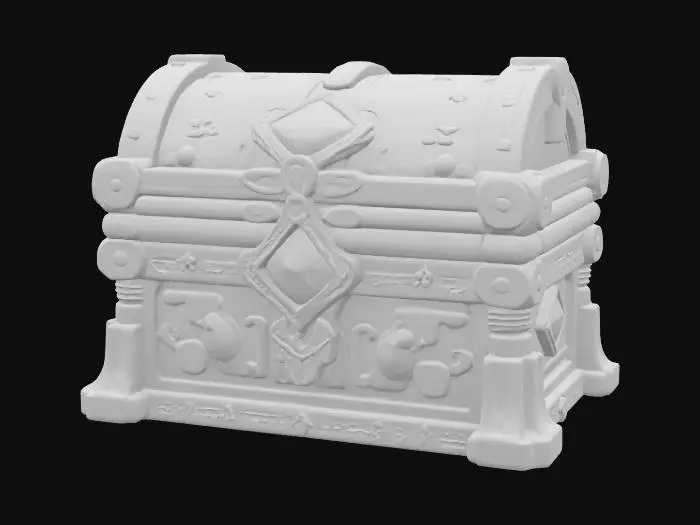 3D model for [New Mexico] an ornate stacked red rock treasure chest inlay with turquoise gemstones, inspired by  Monument Valley’s spires, #AroundTheWorld#