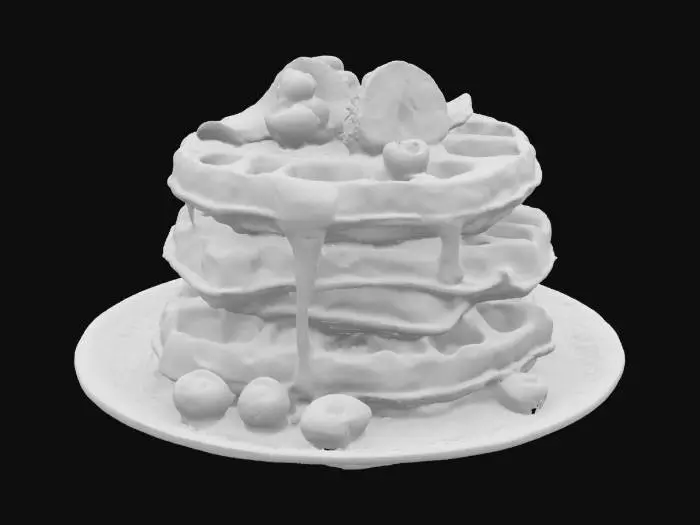 3D model for [Belgian], Highly Detailed, Ultra Realistic, stack of detailed Belgian waffles, #AroundTheWorld#