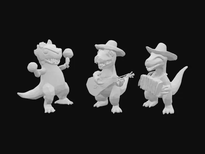 3D model for [Mexico] Dino Fiesta Band, #AroundTheWorld#