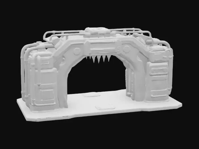 3D model for An isometric model of a detailed cyberpunk arch, #arch#