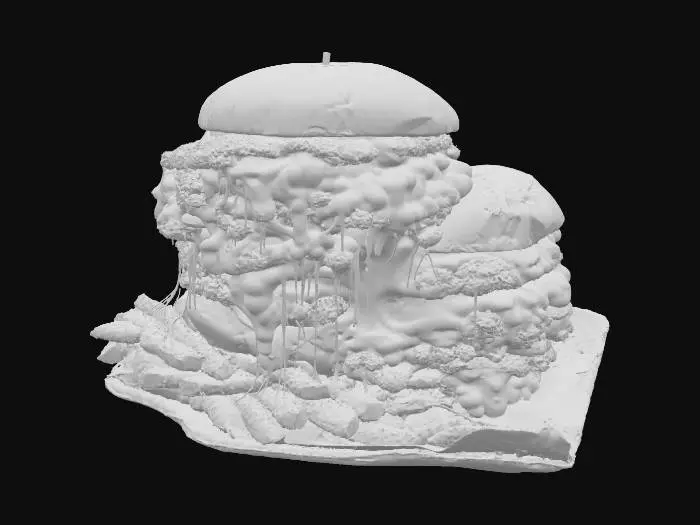 3D model for Cheesy Tower Burger, #food#