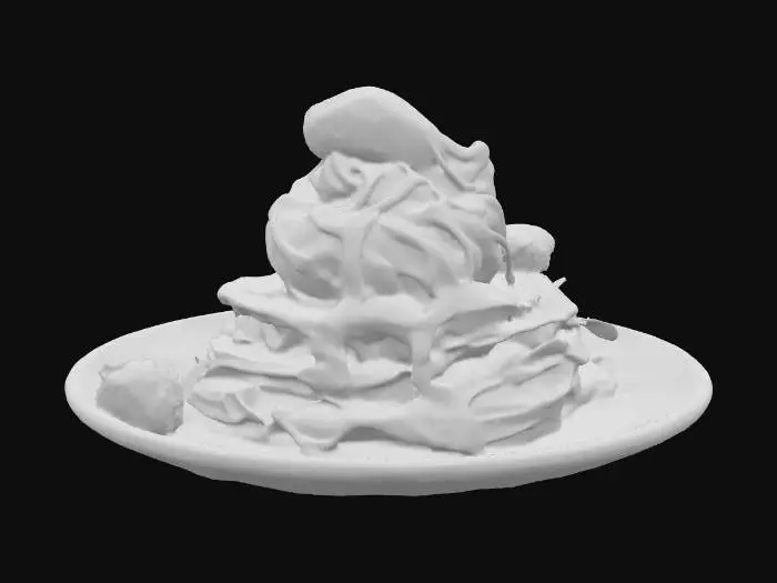 3D model for Highly Detailed, Ultra Realistic, a delicious stack of detailed crepes with different fillings in each layer, #food#