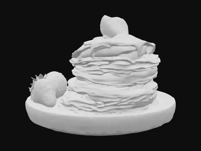 3D model for Highly Detailed, Ultra Realistic, a delicious stack of detailed crepes with different fillings in each layer, #food#