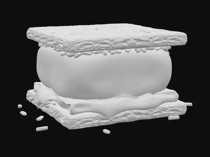 3D model for Rainbow S'more, #food#