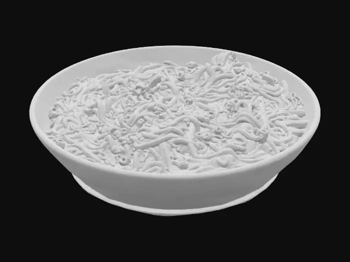 3D model for Sesame Scallion Noodles, #food#
