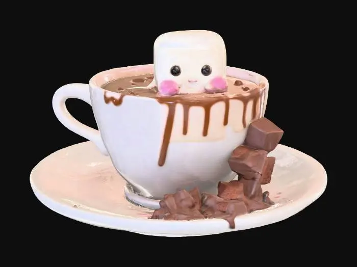 3D model for Marshmallow Bliss, #food#