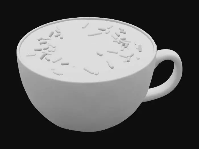 3D model for Latte Delight, #food#