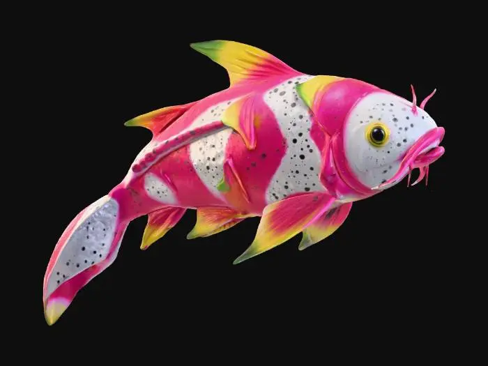 3D model for Dragonfruit Fish, #food#