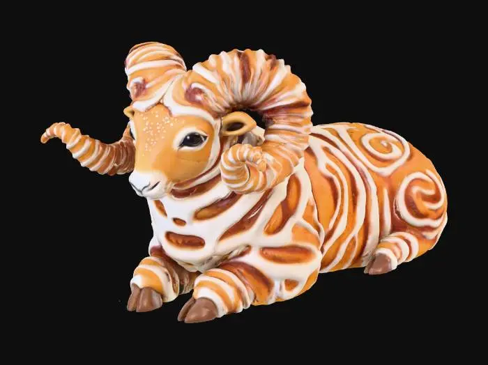 3D model for Cinnamon Swirl Ram, #food#