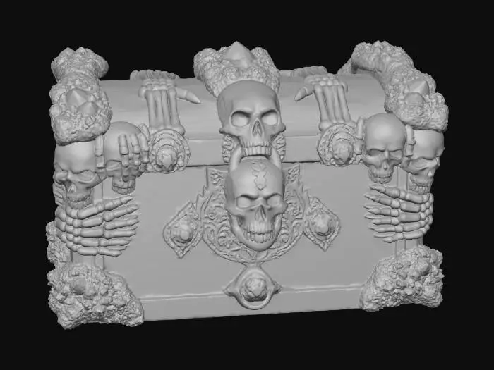 3D model for Amethyst Skull Chest, #Halloween2025#