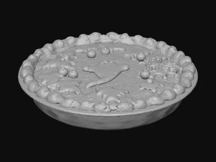 3D model for Halloween Blueberry Pie, #Halloween2025#