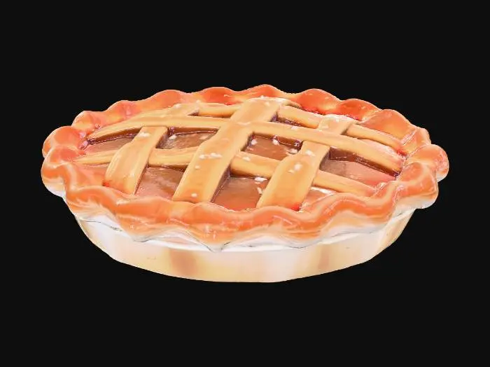 3D model for a delicious, ultra realistic apple pie with a buttery, flaky crust and sea salt, #Thanksgiving#
