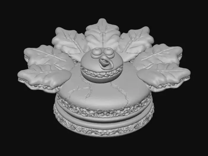3D model for Macaron Turkey Delight, #Thanksgiving#