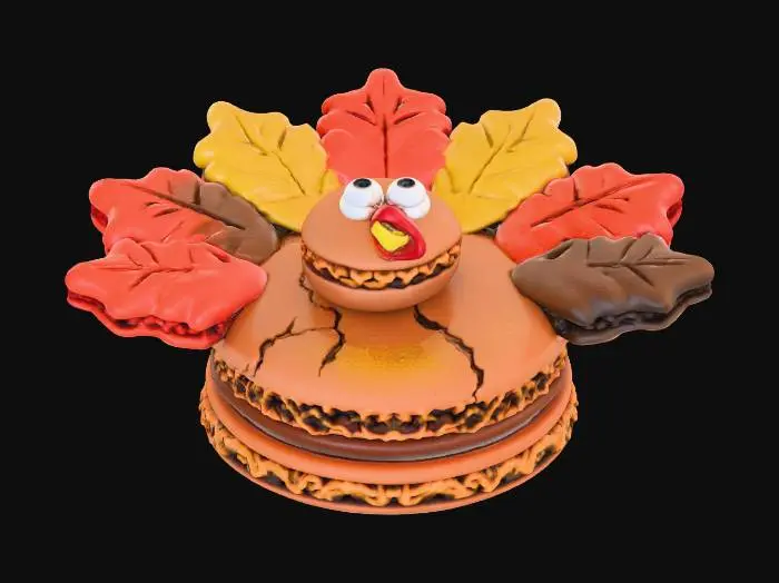 3D model for Macaron Turkey Delight, #Thanksgiving#