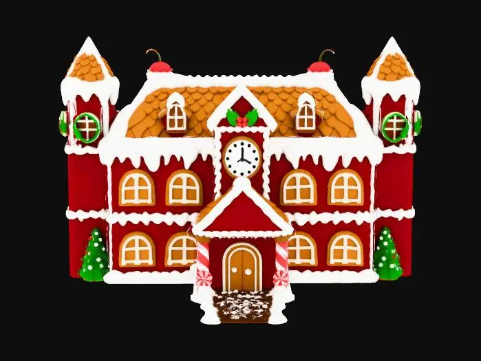 3D model for Gingerbread Castle, #Christmas2025#