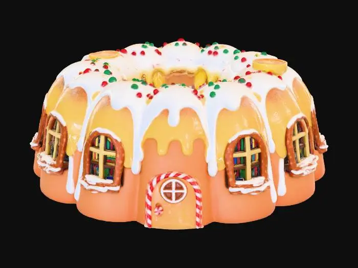3D model for Gingerbread Cake House, #Christmas2025#
