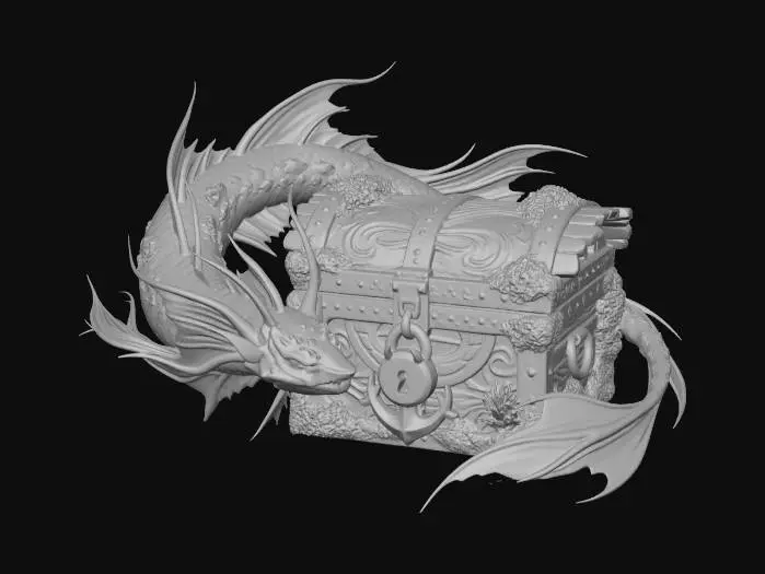 3D model for Sunken Chest of the Sea Dragon