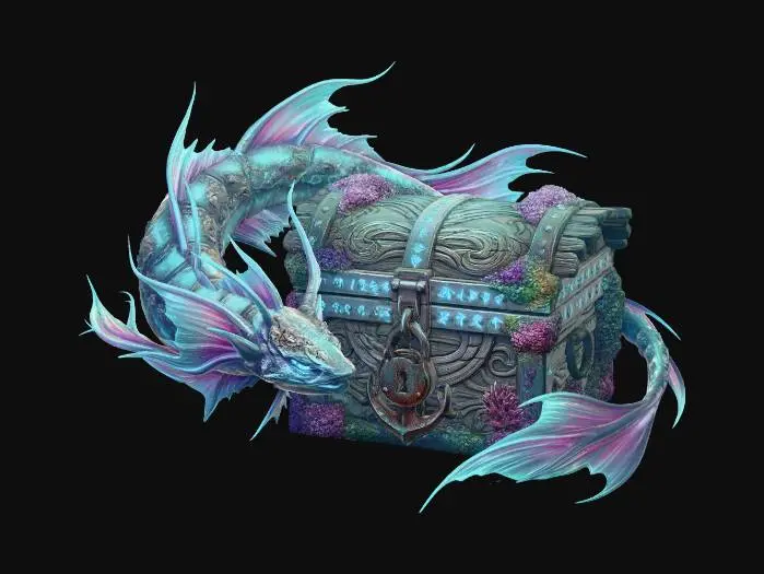 3D model for Sunken Chest of the Sea Dragon