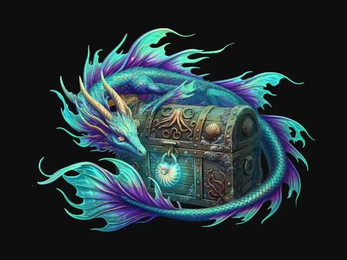 3D model for Azure Dragon and the Sunken Chest