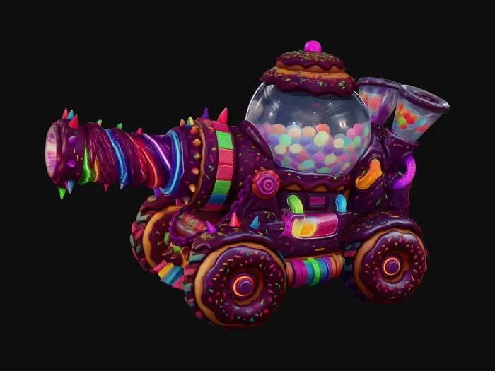 3D model for Candy Cannon Wagon