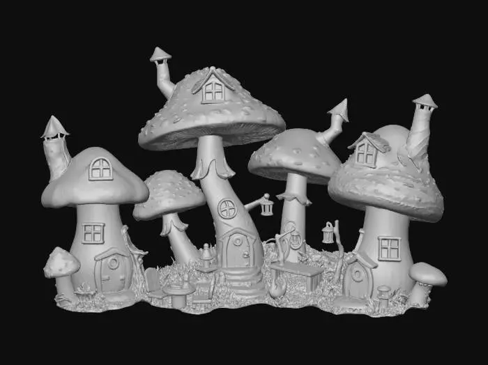 3D model for Enchanted Mushroom Village