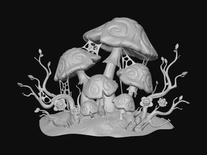 3D model for Glowspiral Fungus Grove