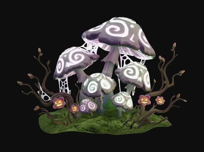 3D model for Glowspiral Fungus Grove