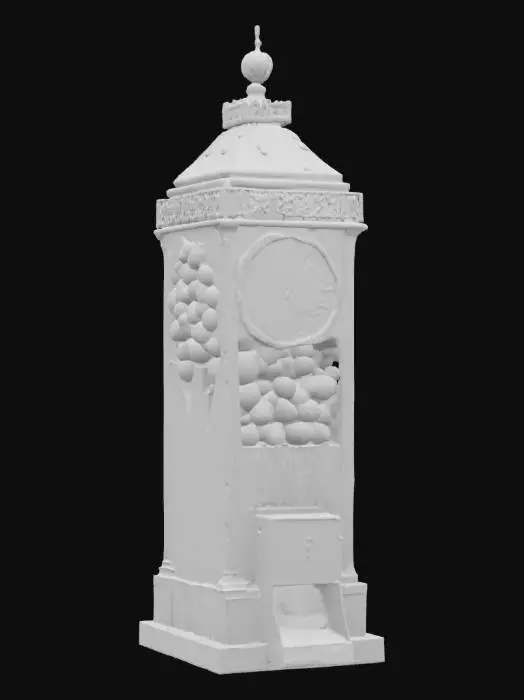 3D model for [London] Big Ben the clock tower depicted as a detailed and colorful gumball machine, #AroundTheWorld#