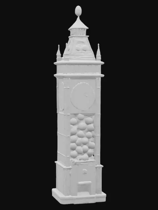 3D model for [London] Big Ben the clock tower depicted as a detailed and colorful gumball machine, #AroundTheWorld#