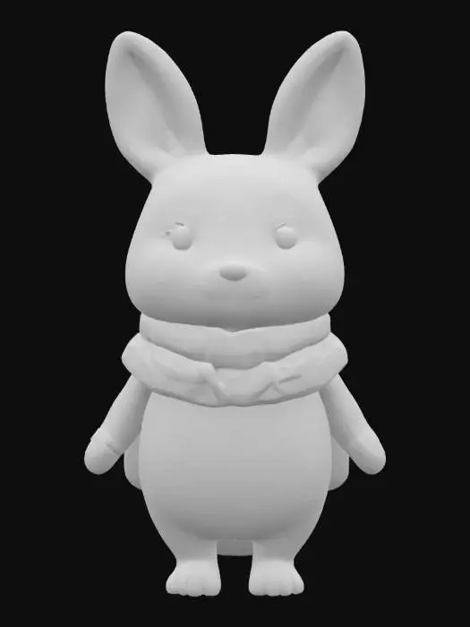 3D model for [Scandinavia] Stylized, Animal Crossing, Snow Sculpture, Nordic-Themed, Woodland Animal, Full Body, #AroundTheWorld#
