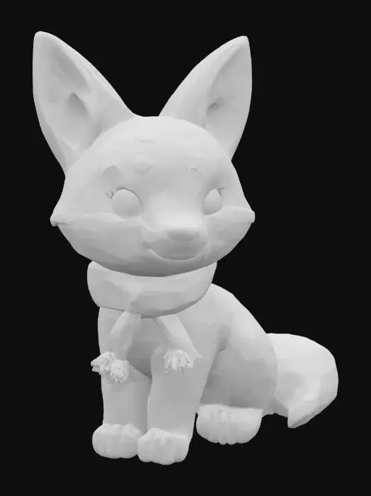 3D model for [Scandinavia] Stylized, Animal Crossing, Snow Sculpture, Nordic-Themed, Woodland Animal, Full Body, #AroundTheWorld#