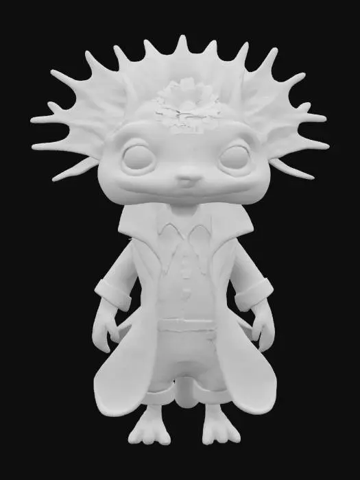 3D model for [Mexico] an Axolotl in a Día de Muertos Outfit, #AroundTheWorld#