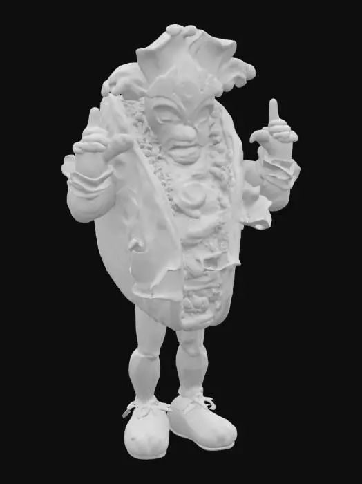 3D model for [Mexico] a Taco as a stylized Lucha Libre Character, #AroundTheWorld#