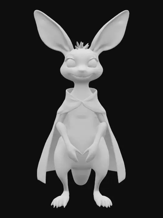 3D model for [Australia] a Tribal Kangaroo Character with Aboriginal-Inspired Body Paint and Cloak, #AroundTheWorld#