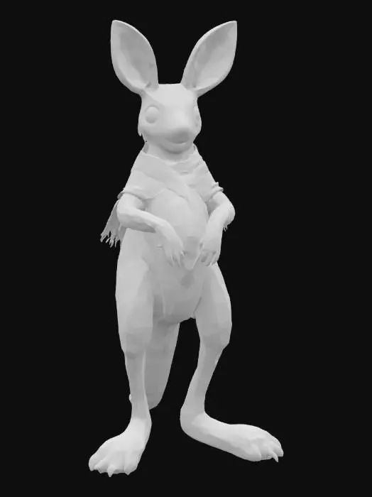 3D model for [Australia] a Tribal Kangaroo Character with Aboriginal-Inspired Body Paint and Cloak, #AroundTheWorld#