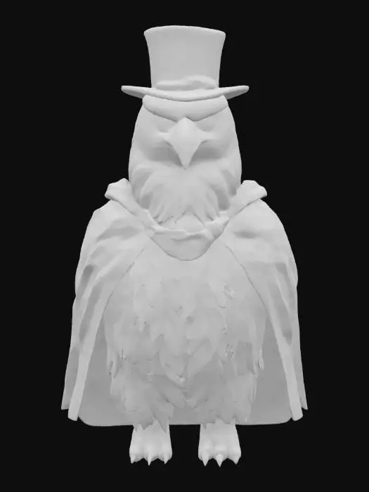 3D model for [United States] Ultra Realistic, Hyper Detailed, Patriotic American-Dressed Bald Eagle, #AroundTheWorld#