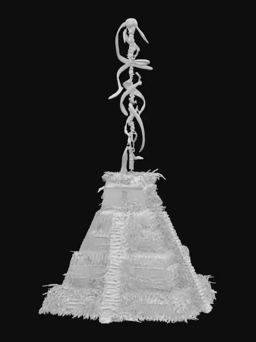 3D model for [Mexico] chichen itza as a colorful, mexican pinata, #AroundTheWorld#