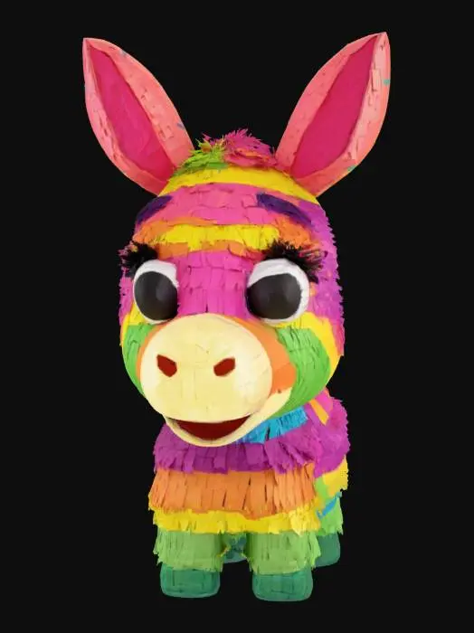 3D model for [Mexico] a colorful, cartoonish mexican pinata, #AroundTheWorld#