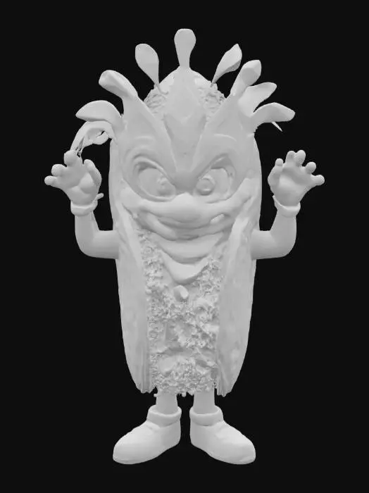 3D model for [Mexico] a Taco as a stylized Lucha Libre Character, #AroundTheWorld#