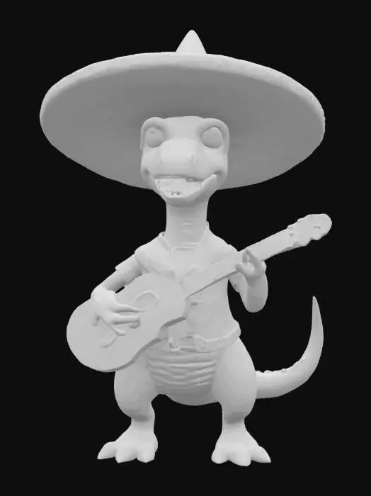 3D model for [Mexico] a dinosaur mariachi player, #AroundTheWorld#
